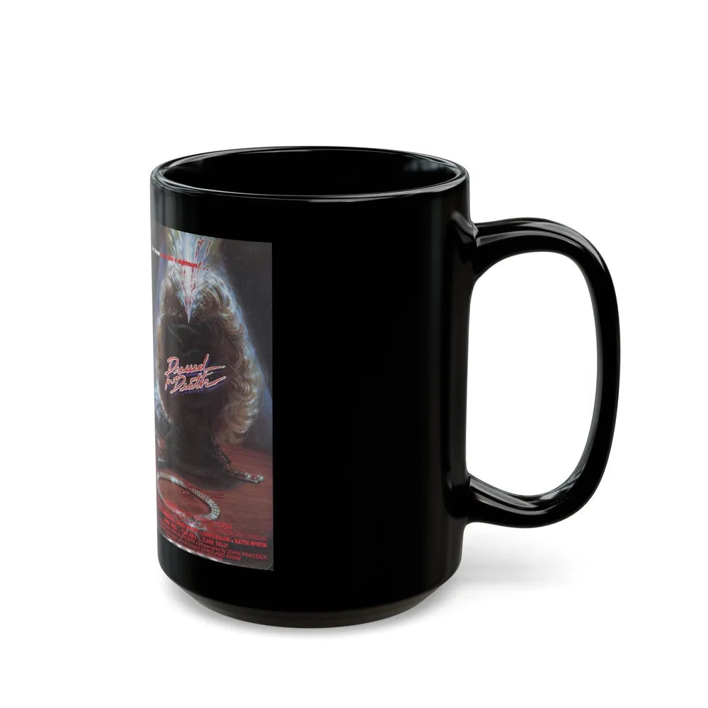 DRESSED FOR DEATH (VHS COVER) - Black Coffee Mug-Go Mug Yourself