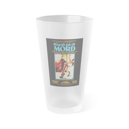 DRESSED TO KILL (DANISH) 1980 Movie Poster - Frosted Pint Glass 16oz-16oz-Frosted-Go Mug Yourself