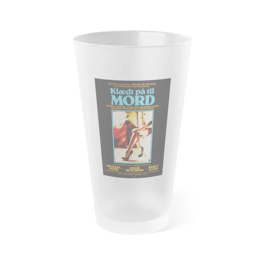 DRESSED TO KILL (DANISH) 1980 Movie Poster - Frosted Pint Glass 16oz-16oz-Frosted-Go Mug Yourself