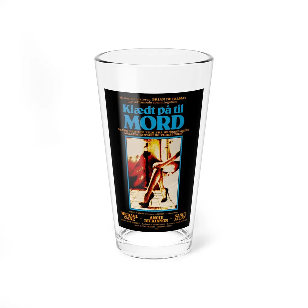 DRESSED TO KILL (DANISH) 1980 Movie Poster - Pint Glass 16oz-16oz-Go Mug Yourself