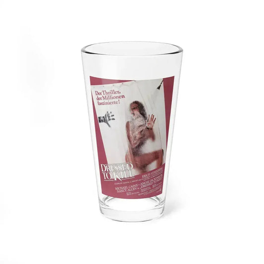 DRESSED TO KILL (GERMAN) 1980 Movie Poster - Pint Glass 16oz 16oz - Go Mug Yourself