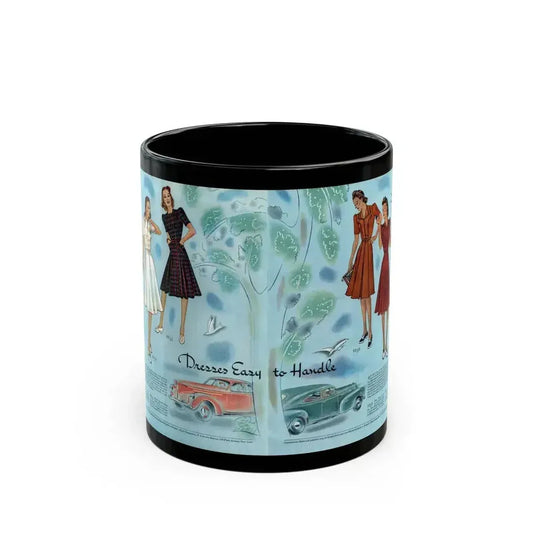 Dresses Easy to Handle, Woman's Home Companion, April 1940 - Black Coffee Mug 11oz - Go Mug Yourself