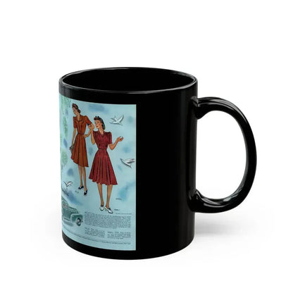 Dresses Easy to Handle, Woman's Home Companion, April 1940 - Black Coffee Mug - Go Mug Yourself