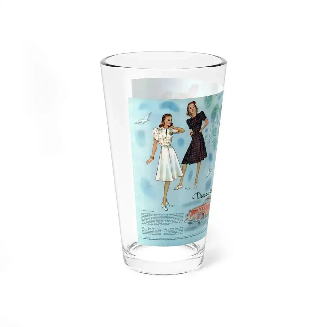Dresses Easy to Handle, Woman's Home Companion, April 1940 - Pint Glass 16oz - Go Mug Yourself
