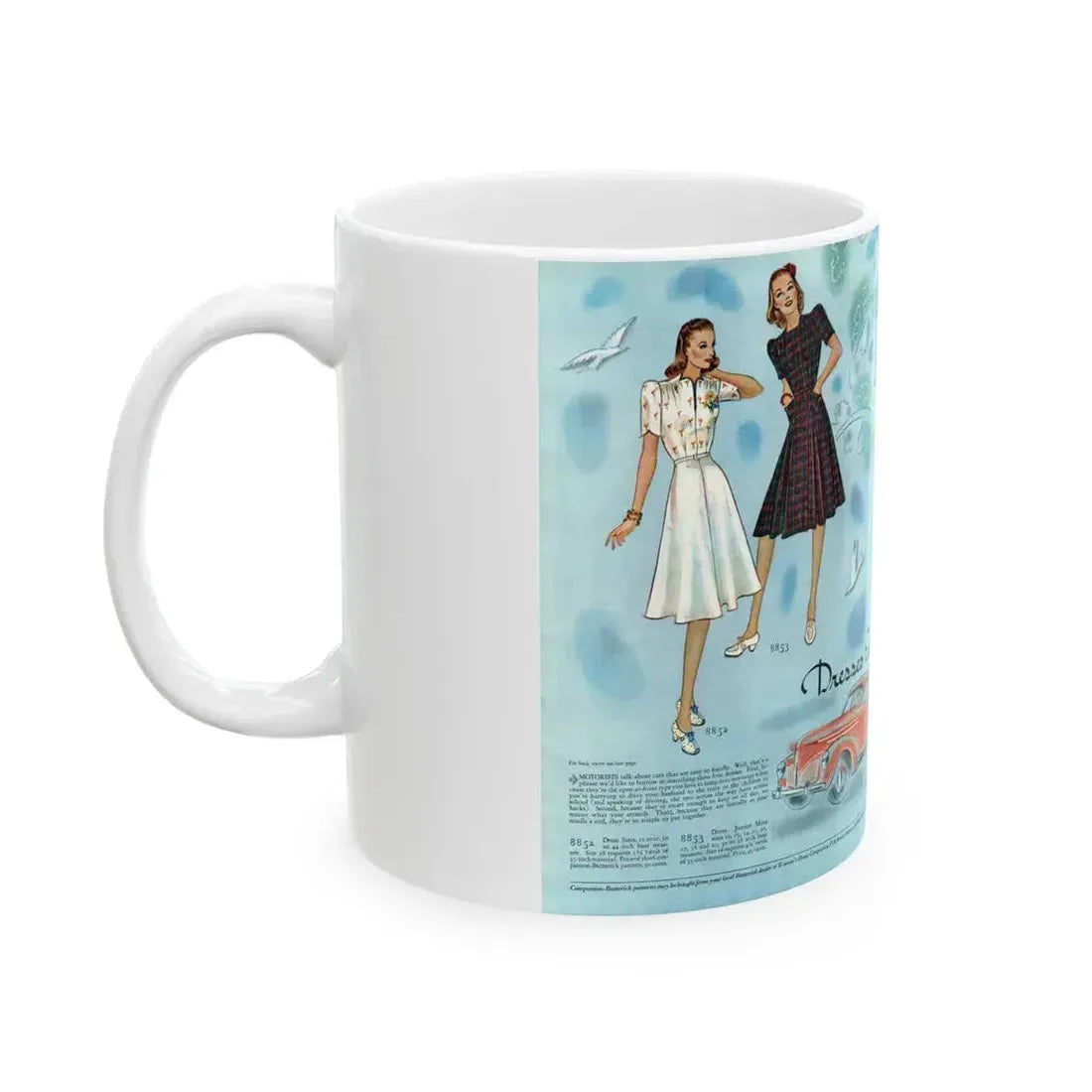 Dresses Easy to Handle, Woman's Home Companion, April 1940 - White Coffee Mug - Go Mug Yourself