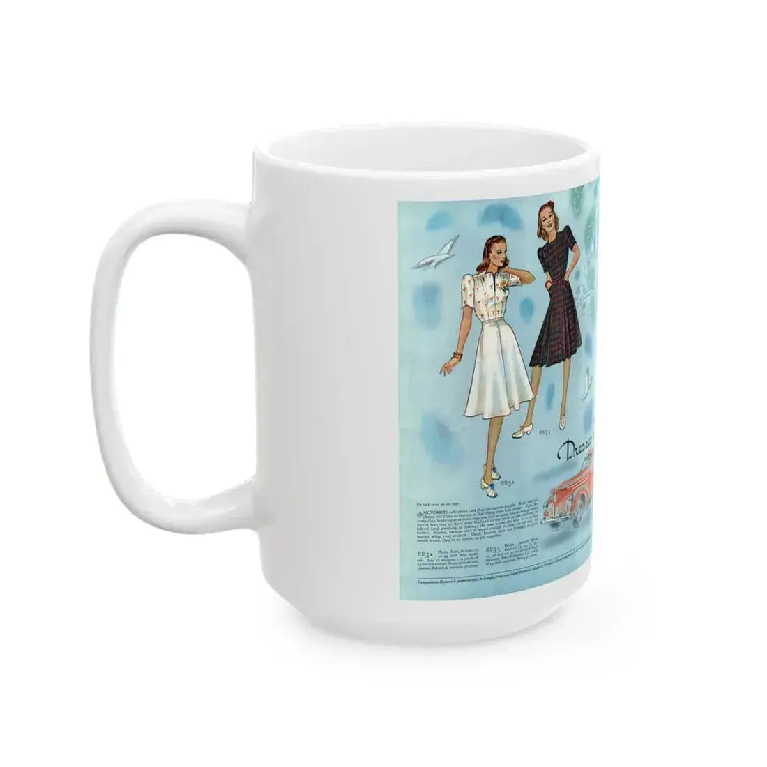 Dresses Easy to Handle, Woman's Home Companion, April 1940 - White Coffee Mug - Go Mug Yourself