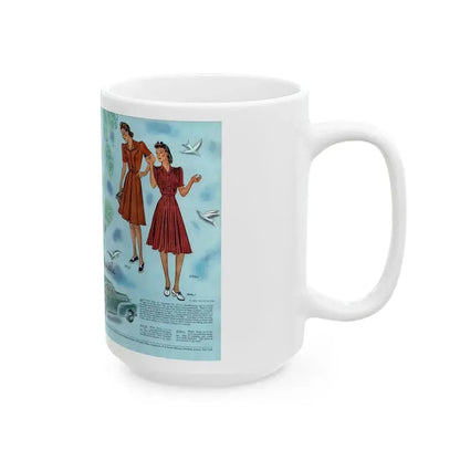 Dresses Easy to Handle, Woman's Home Companion, April 1940 - White Coffee Mug - Go Mug Yourself