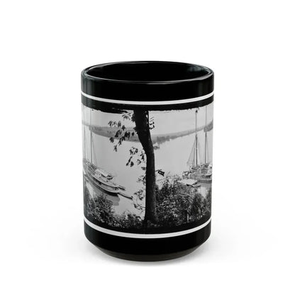 Drewry's Bluff, Va. Federal Transports With Cargoes Of Artillery On The James (U.S. Civil War) Black Coffee Mug 15oz - Go Mug Yourself