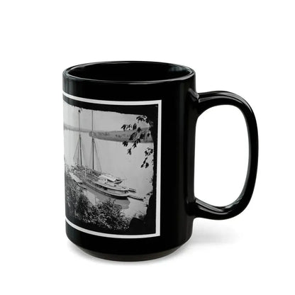 Drewry's Bluff, Va. Federal Transports With Cargoes Of Artillery On The James (U.S. Civil War) Black Coffee Mug - Go Mug Yourself