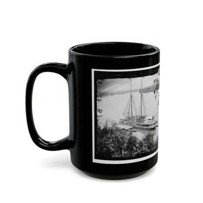 Drewry's Bluff, Va. Federal Transports With Cargoes Of Artillery On The James (U.S. Civil War) Black Coffee Mug - Go Mug Yourself