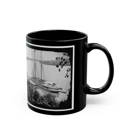 Drewry's Bluff, Va. Federal Transports With Cargoes Of Artillery On The James (U.S. Civil War) Black Coffee Mug - Go Mug Yourself
