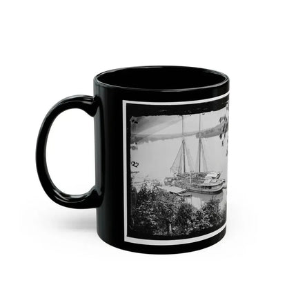 Drewry's Bluff, Va. Federal Transports With Cargoes Of Artillery On The James (U.S. Civil War) Black Coffee Mug - Go Mug Yourself