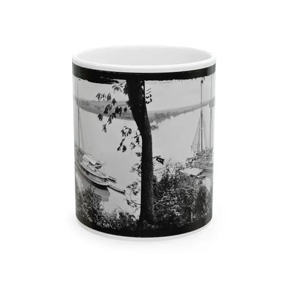 Drewry's Bluff, Va. Federal Transports With Cargoes Of Artillery On The James (U.S. Civil War) White Coffee Mug 11oz - Go Mug Yourself