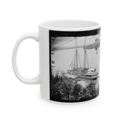 Drewry's Bluff, Va. Federal Transports With Cargoes Of Artillery On The James (U.S. Civil War) White Coffee Mug - Go Mug Yourself