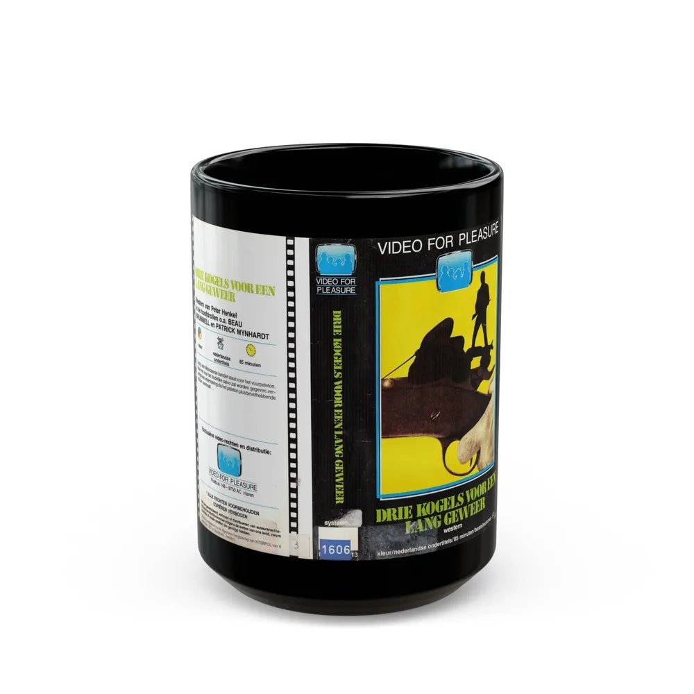 DRIE KOGELS VOOR EEN LANG GEWEER (VHS COVER) - Black Coffee Mug-15oz-Go Mug Yourself