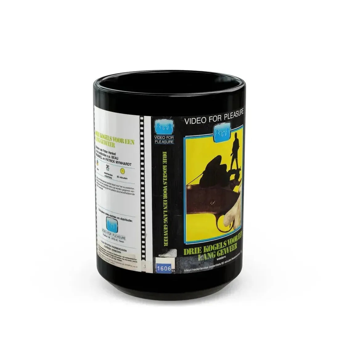 DRIE KOGELS VOOR EEN LANG GEWEER (VHS COVER) - Black Coffee Mug 15oz - Go Mug Yourself
