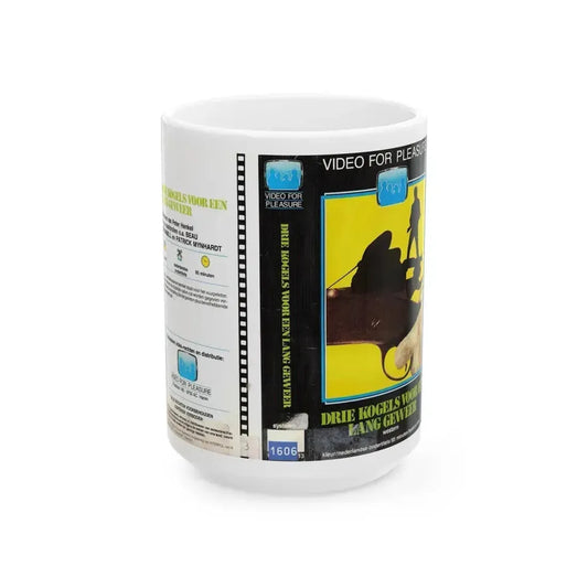 DRIE KOGELS VOOR EEN LANG GEWEER (VHS COVER) - White Coffee Mug 15oz - Go Mug Yourself