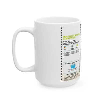 DRIE KOGELS VOOR EEN LANG GEWEER (VHS COVER) - White Coffee Mug - Go Mug Yourself