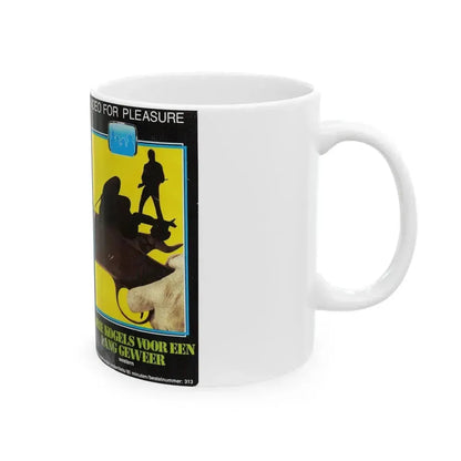 DRIE KOGELS VOOR EEN LANG GEWEER (VHS COVER) - White Coffee Mug - Go Mug Yourself