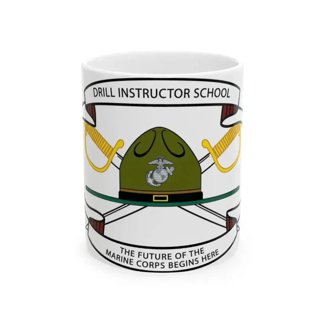 Drill Instructor School (USMC) White Coffee Mug 11oz - Go Mug Yourself