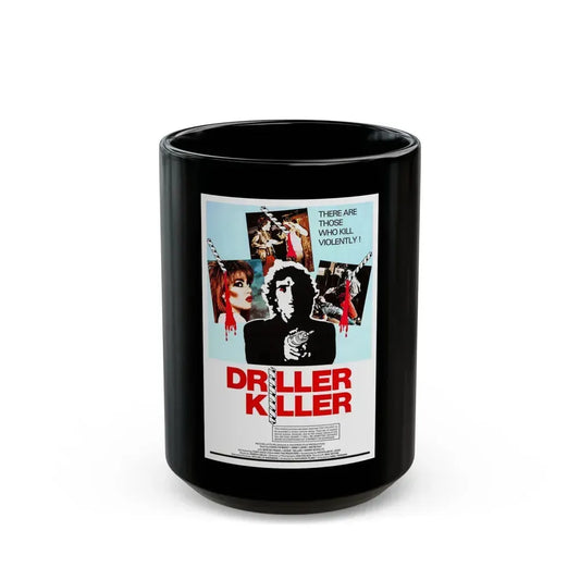 DRILLER KILLER 1979 Movie Poster - Black Coffee Mug 15oz - Go Mug Yourself