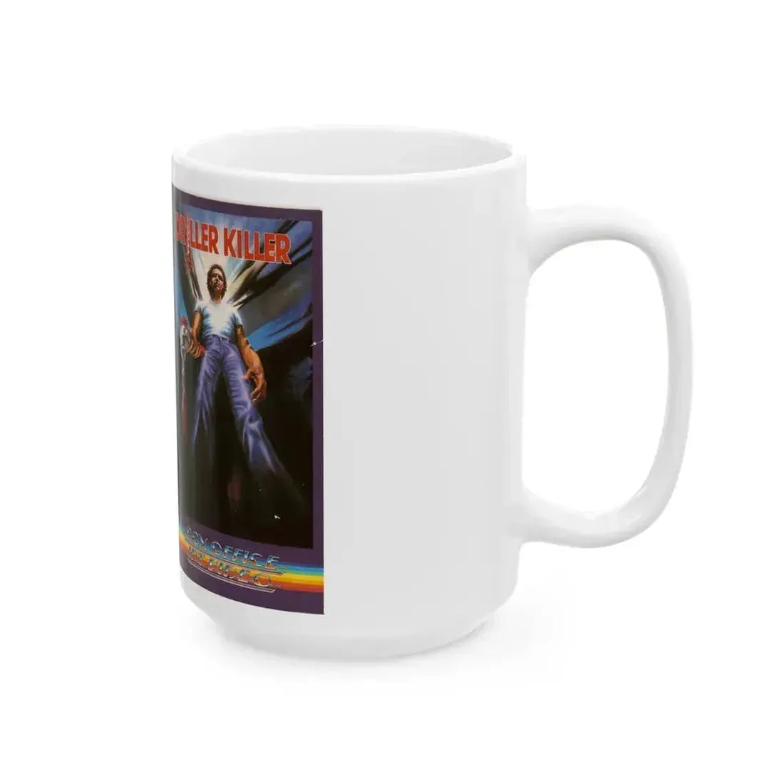DRILLER KILLER BOX OFFICE INTERNATIONAL VIDEO (VHS COVER) - White Coffee Mug - Go Mug Yourself