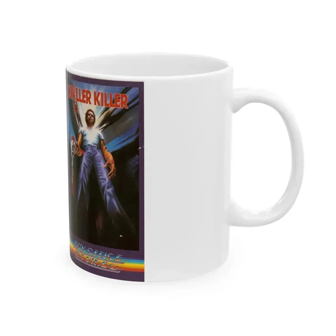 DRILLER KILLER BOX OFFICE INTERNATIONAL VIDEO (VHS COVER) - White Coffee Mug - Go Mug Yourself