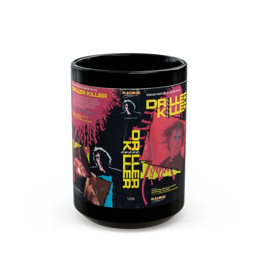 DRILLER KILLER USA (VHS COVER) - Black Coffee Mug-15oz-Go Mug Yourself