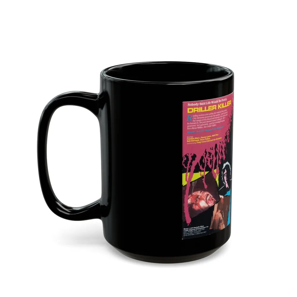 DRILLER KILLER (VHS COVER) - Black Coffee Mug-Go Mug Yourself