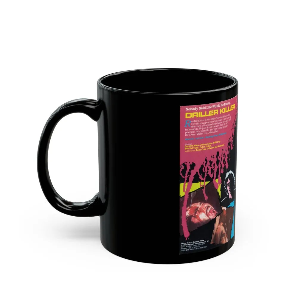 DRILLER KILLER (VHS COVER) - Black Coffee Mug-Go Mug Yourself