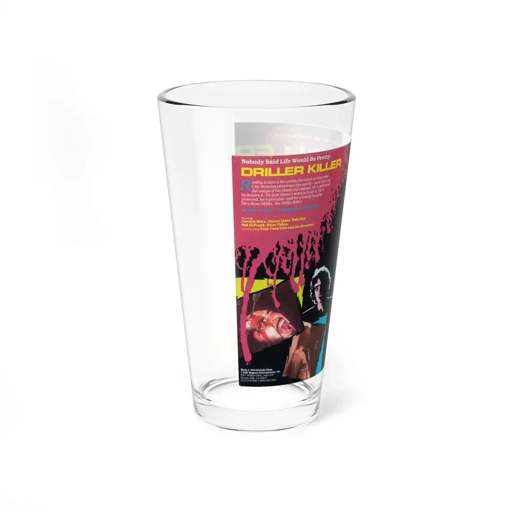 DRILLER KILLER (VHS COVER) Pint Glass 16oz - Go Mug Yourself