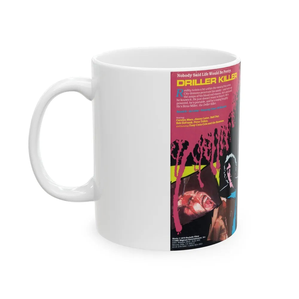 DRILLER KILLER (VHS COVER) - White Coffee Mug-Go Mug Yourself