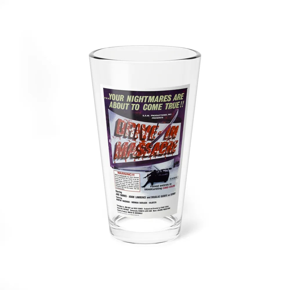 DRIVE-IN MASSACRE 1976 Movie Poster - Pint Glass 16oz-16oz-Go Mug Yourself