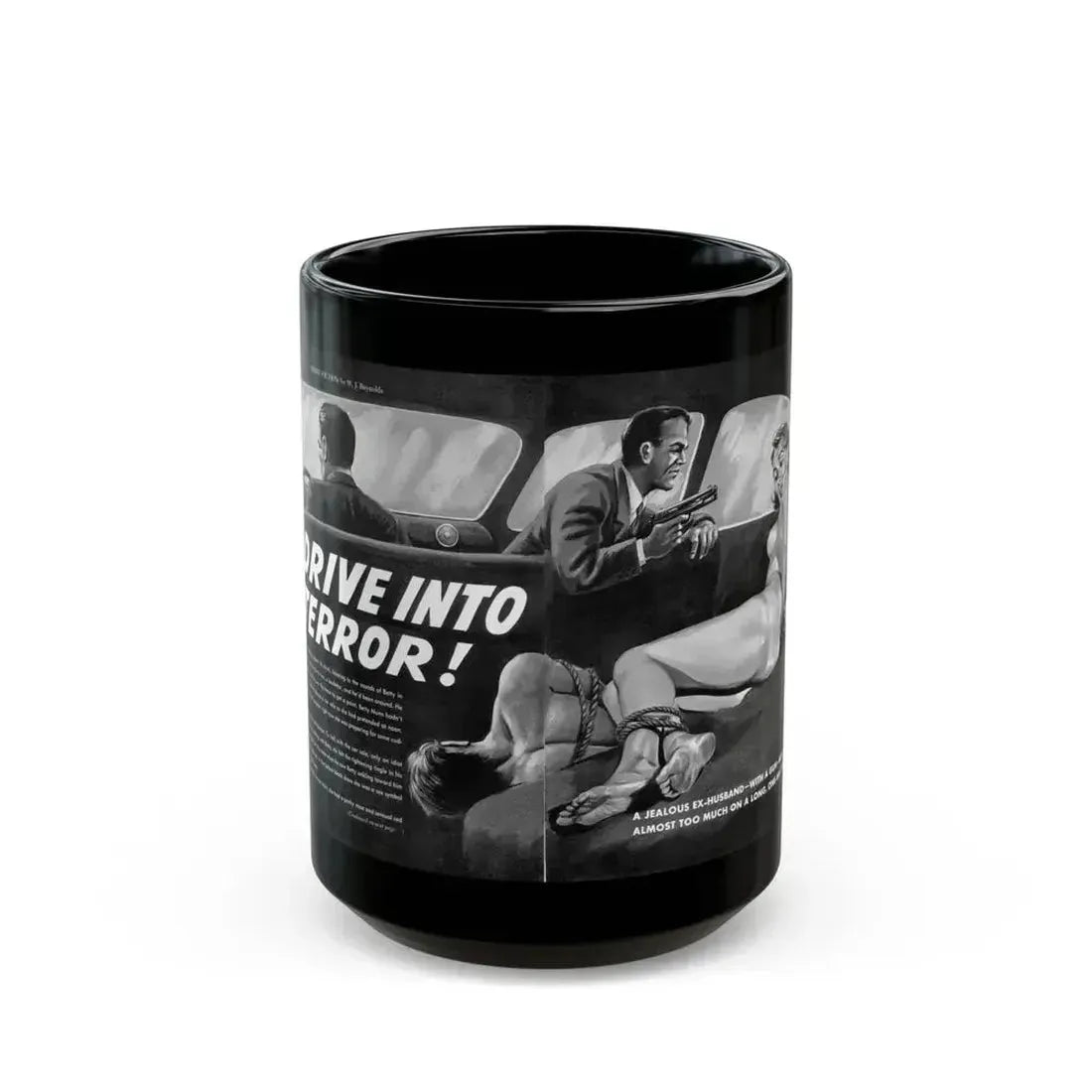 Drive Into Terror, Spree magazine, No. 38 - 1963 - Black Coffee Mug 15oz - Go Mug Yourself