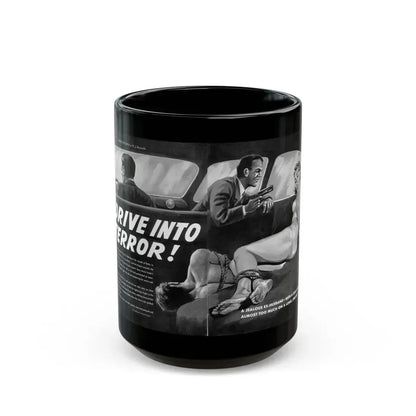 Drive Into Terror, Spree magazine, No. 38 - 1963 - Black Coffee Mug 15oz - Go Mug Yourself