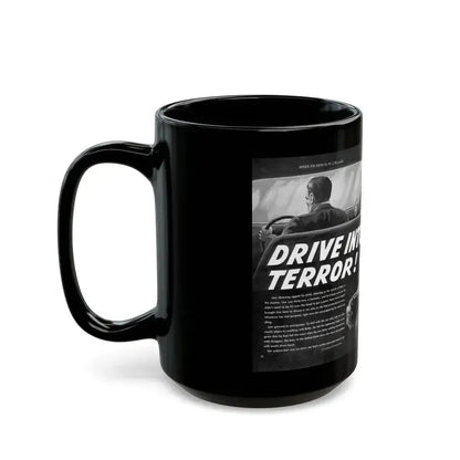 Drive Into Terror, Spree magazine, No. 38 - 1963 - Black Coffee Mug - Go Mug Yourself