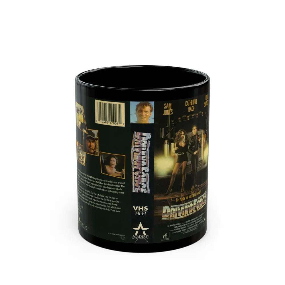 DRIVING FORCE (VHS COVER) - Black Coffee Mug-11oz-Go Mug Yourself