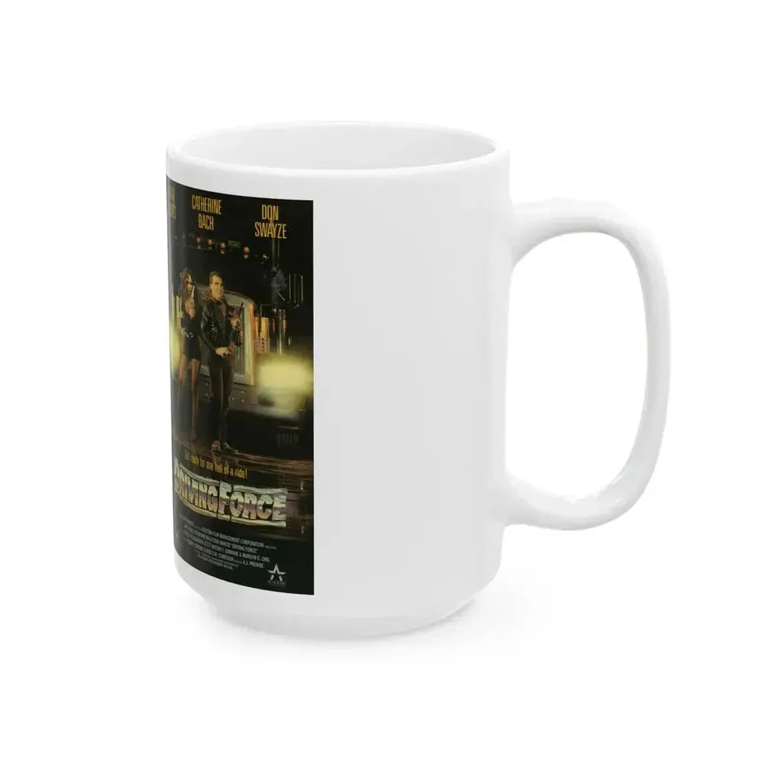 DRIVING FORCE (VHS COVER) - White Coffee Mug - Go Mug Yourself