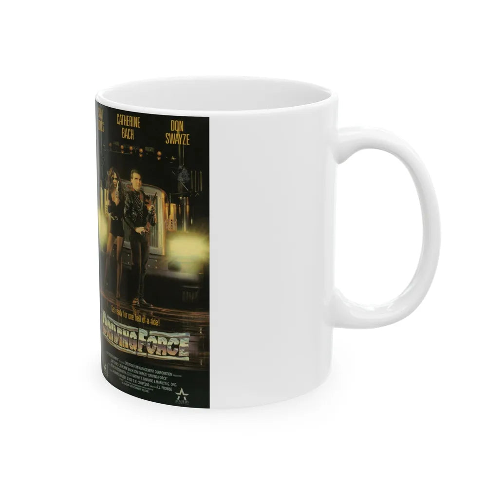 DRIVING FORCE (VHS COVER) - White Coffee Mug-Go Mug Yourself