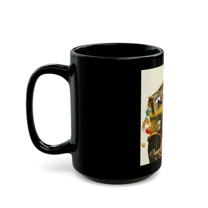 Driving Lesson Gone Bad, Collier's magazine, 1946 - Black Coffee Mug - Go Mug Yourself