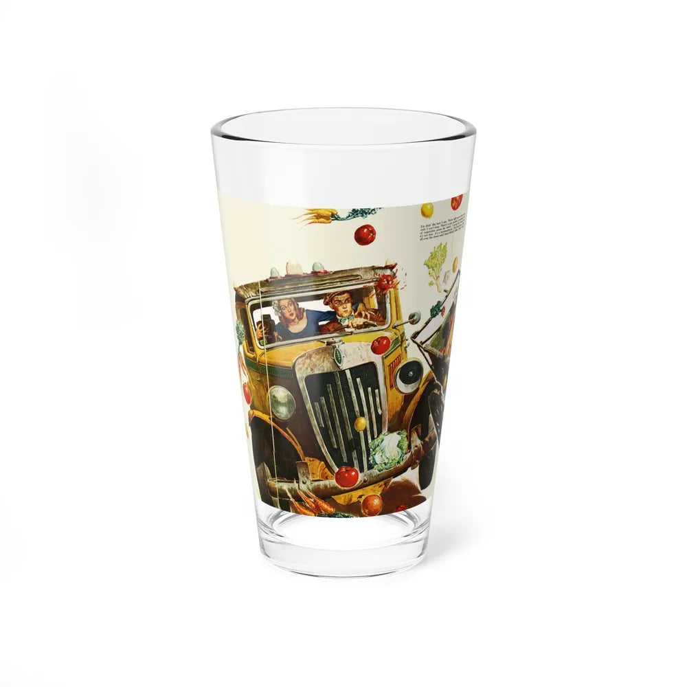 Driving Lesson Gone Bad, Collier's magazine, 1946 - Pint Glass 16oz-16oz-Go Mug Yourself