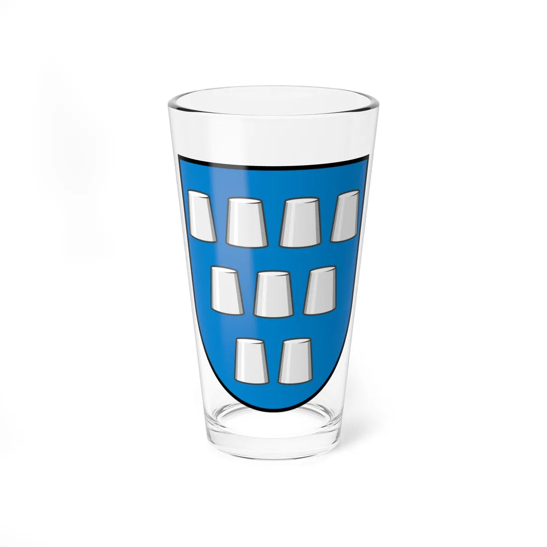 Drohobych coat of arms escutcheon (Ukraine) (Coat of Arms) Pint Glass 16oz 16oz - Go Mug Yourself