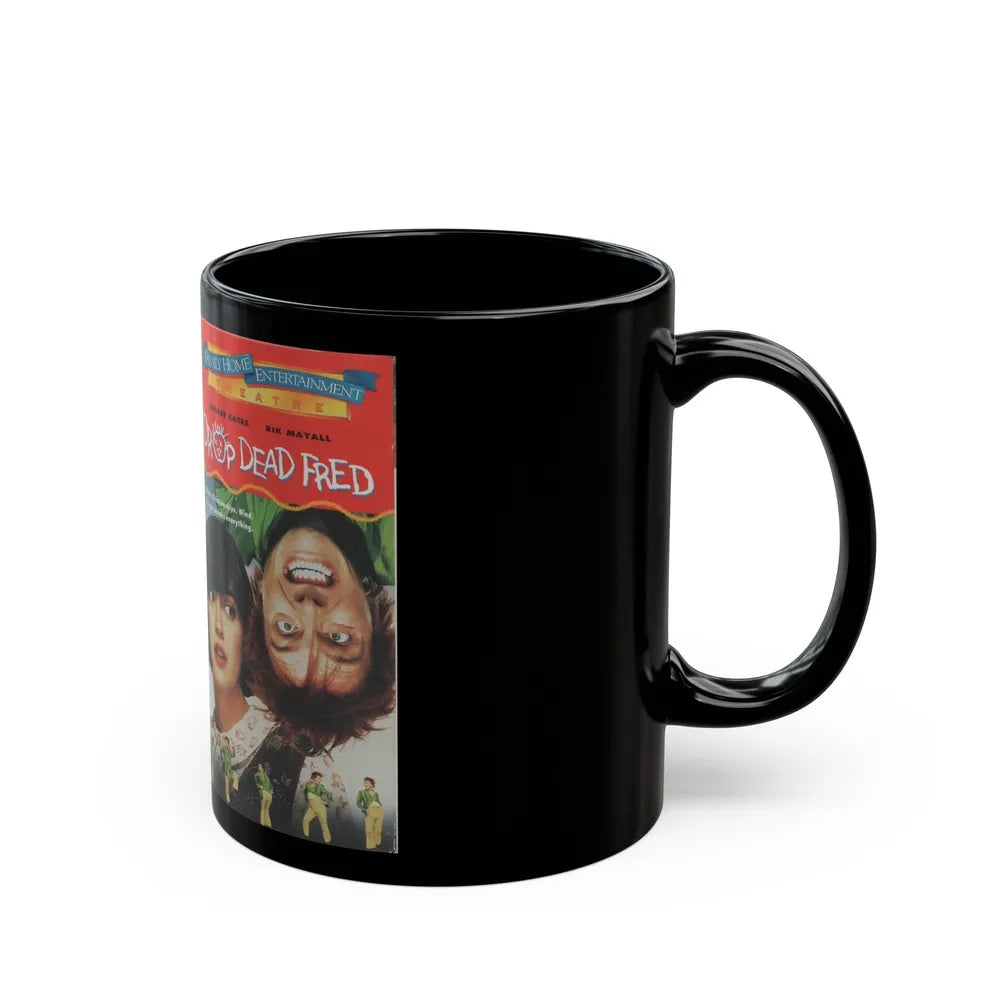 DROP DEAD FRED (VHS COVER) - Black Coffee Mug-Go Mug Yourself