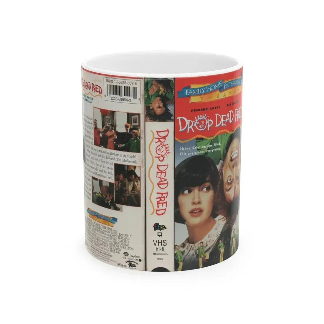 DROP DEAD FRED (VHS COVER) - White Coffee Mug 11oz - Go Mug Yourself