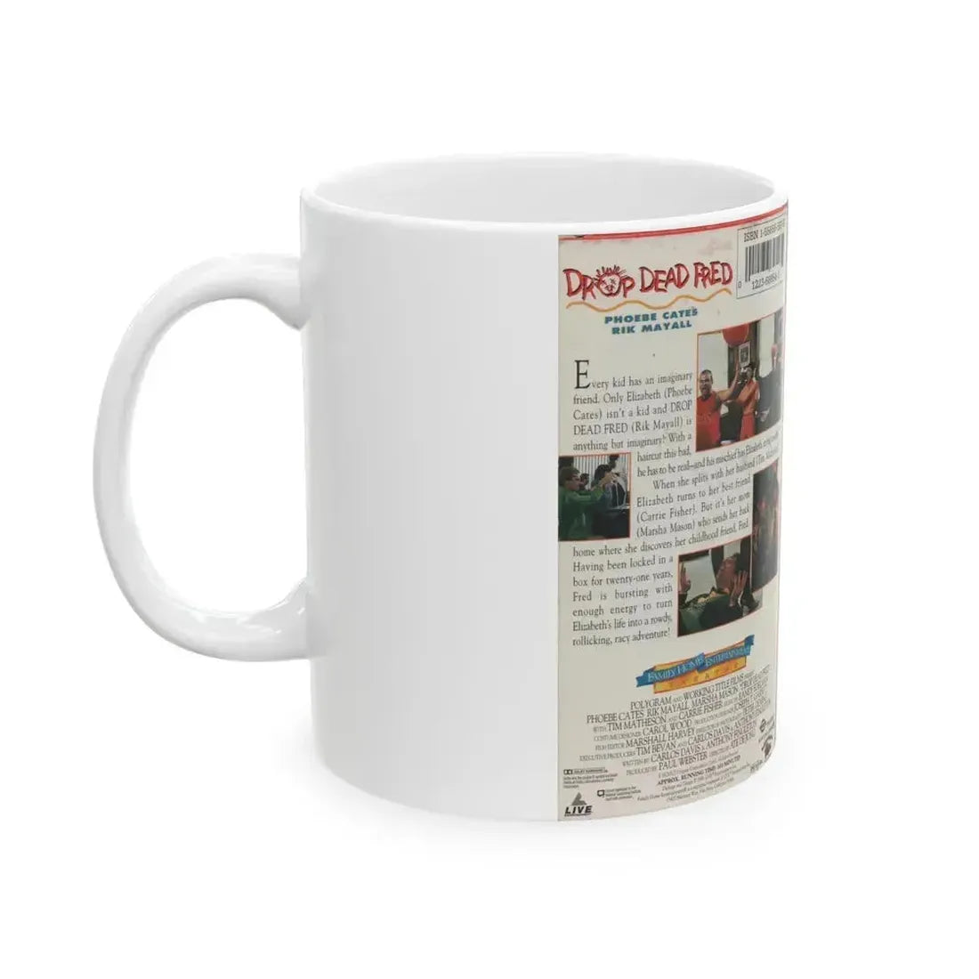 DROP DEAD FRED (VHS COVER) - White Coffee Mug - Go Mug Yourself