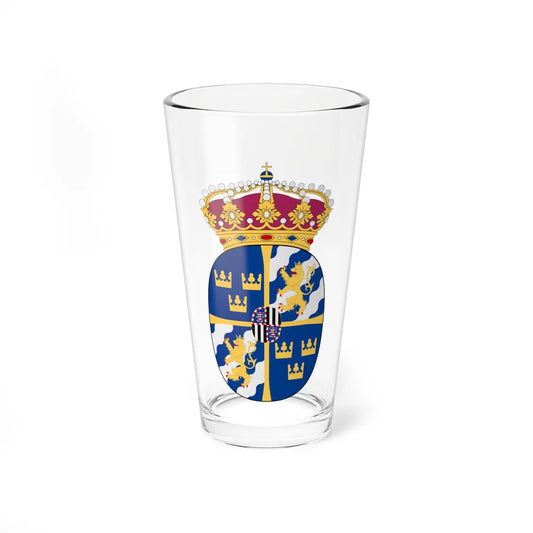 Drottning Louise vapen (Sweden) (Coat of Arms) Pint Glass 16oz 16oz - Go Mug Yourself