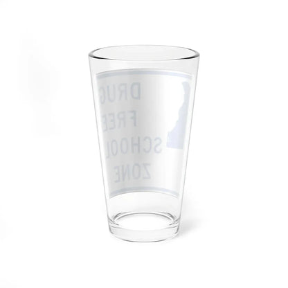 DRUG TREE SCHOOL ZONE Delaware S5-2-DE (Delaware) (Road Sign) Pint Glass 16oz - Go Mug Yourself