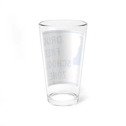 DRUG TREE SCHOOL ZONE Delaware S5-2-DE (Delaware) (Road Sign) Pint Glss 16oz - Go Mug Yourself