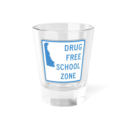 DRUG TREE SCHOOL ZONE Delaware S5-2-DE (Delaware) (Road Sign) Shot Glass 1.5oz 1.5oz - Go Mug Yourself