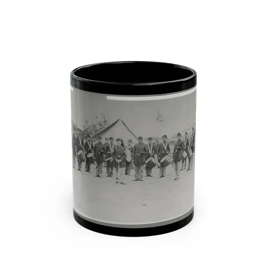 Drum Corps 30th Pa. Infantry (U.S. Civil War) Black Coffee Mug 11oz - Go Mug Yourself